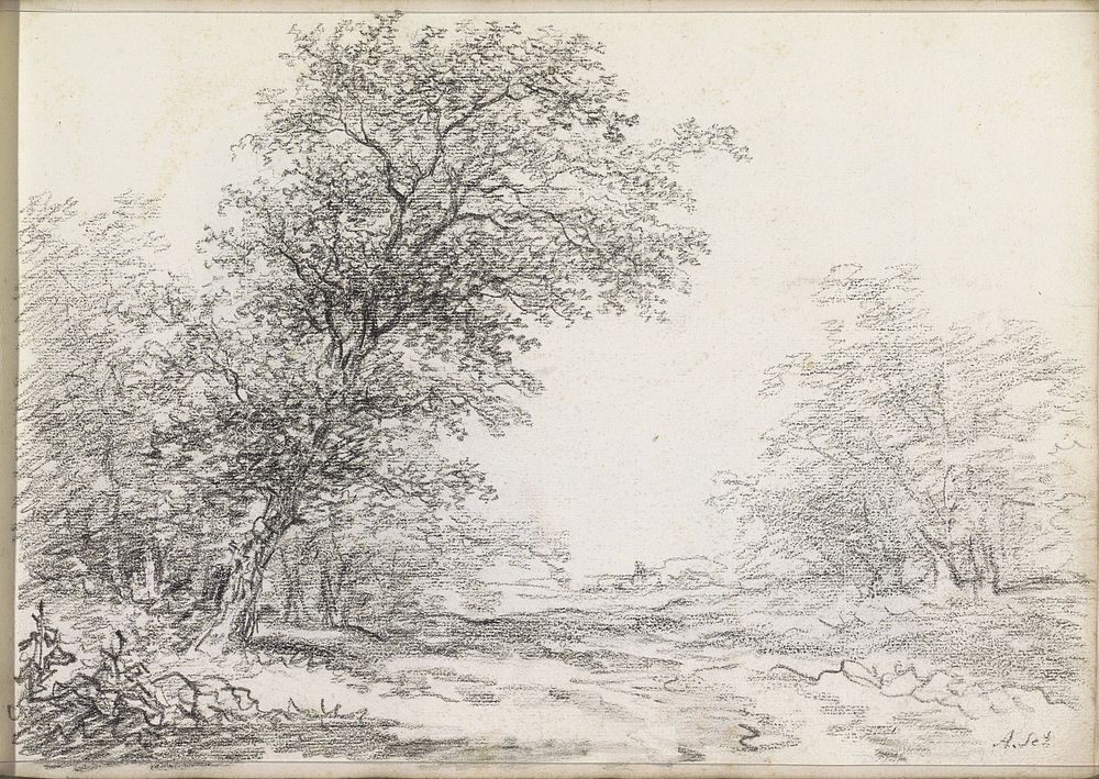 Landschap met bomen (c. 1811) by Andreas Schelfhout