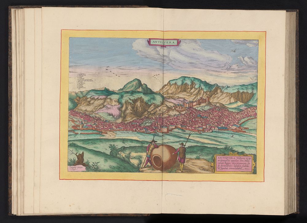 Gezicht op de stad Antequera (1575) by Symon Novelanus, Frans Hogenberg, Joris Hoefnagel and Anna Beeck