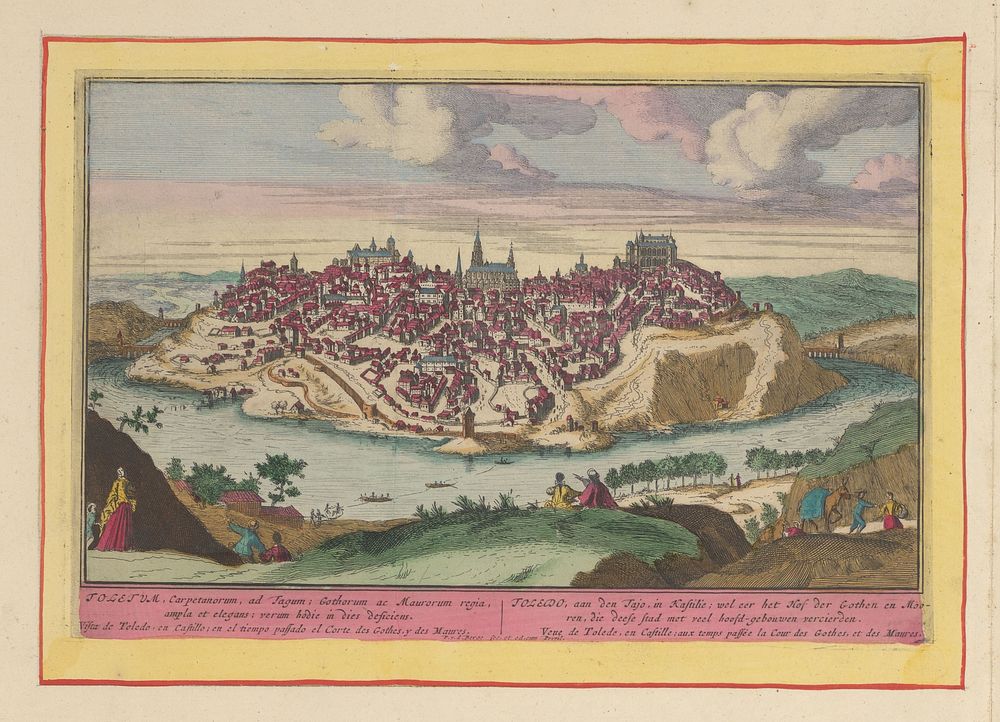 Gezicht op de stad Toledo (1694 - 1737) by Pieter van den Berge, Pieter van den Berge, Staten van Holland en West Friesland…