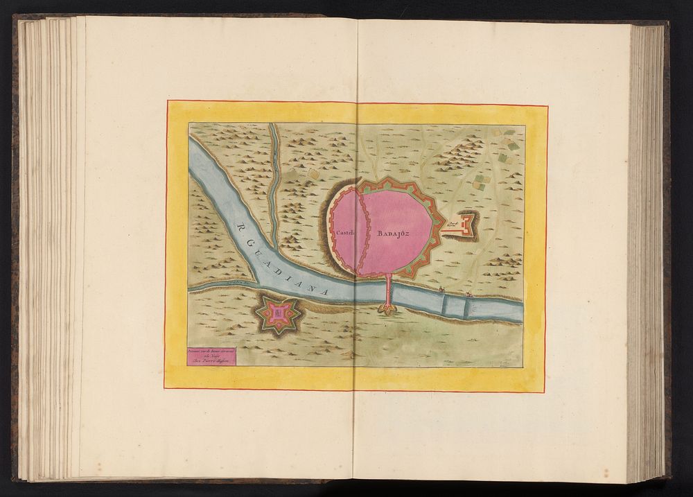 Plattegrond van Badajoz (1703 - 1732) by Pieter Husson, anonymous, Pieter Husson and Anna Beeck