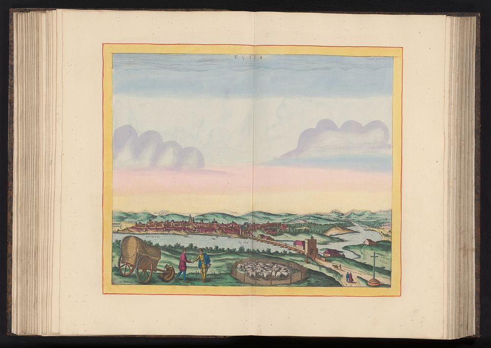 Gezicht op de stad Écija (1572) by Symon Novelanus, Frans Hogenberg, Joris Hoefnagel and Anna Beeck