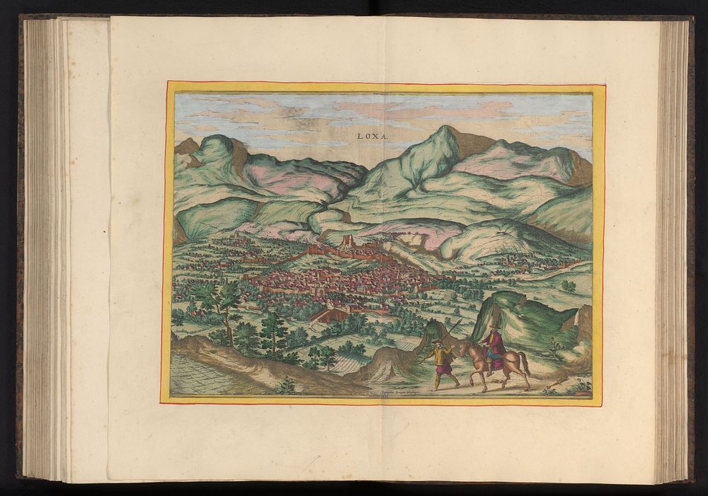 Gezicht op de plaats Loja (1575) by Symon Novelanus, Frans Hogenberg, Joris Hoefnagel and Anna Beeck