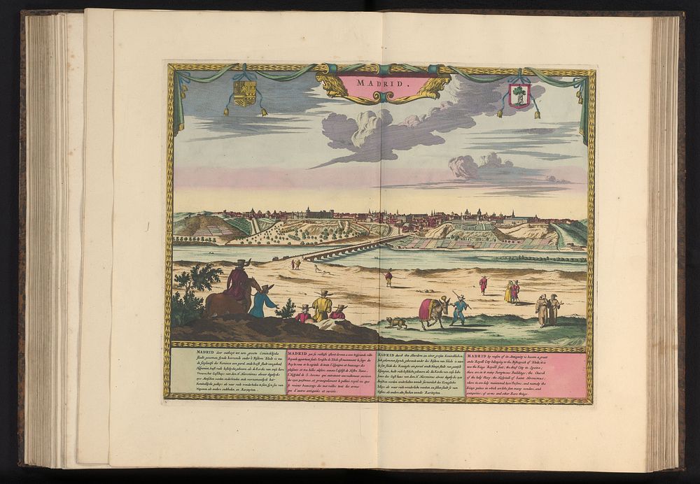 Gezicht op de stad Madrid (1695 - 1706) by anonymous, Frederik de Wit and Anna Beeck