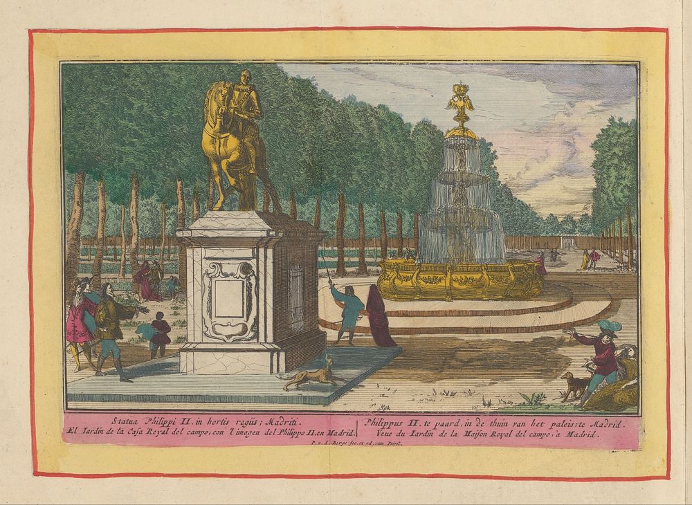 Ruiterstandbeeld van Filips II in de paleistuin te Madrid (1694 - 1737) by Pieter van den Berge, Pieter van den Berge…