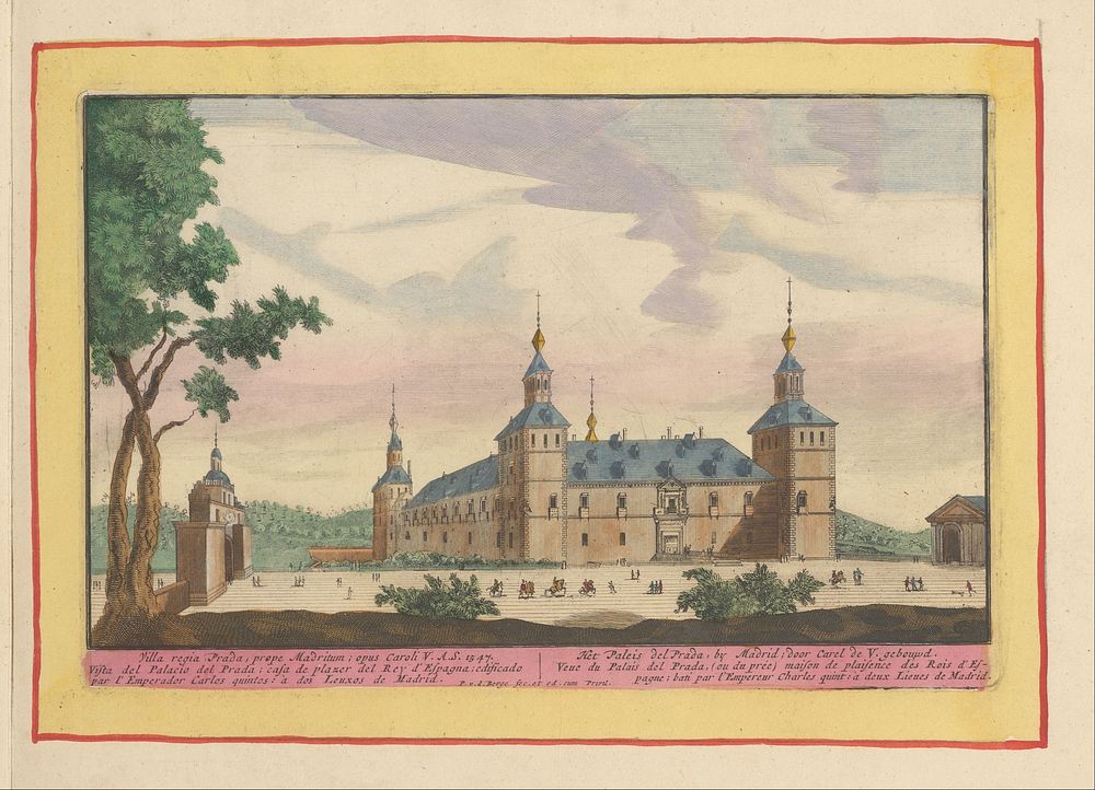 Koninklijk Paleis van El Pardo bij Madrid (1694 - 1737) by Pieter van den Berge, Pieter van den Berge, Staten van Holland en…