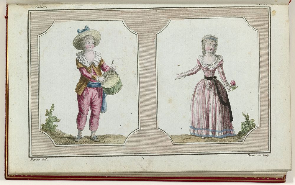 Cabinet des Modes ou les Modes Nouvelles, 1 Février 1786, 6e cahier, pl. I (1786) by Buisson
