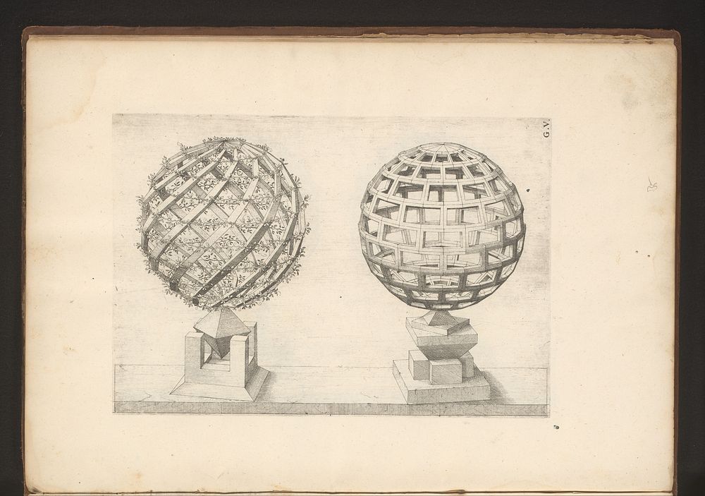 Twee veelvlakken met een bol als uitgangspunt (1568) by Jost Amman, Wenzel Jamnitzer and Wenzel Jamnitzer