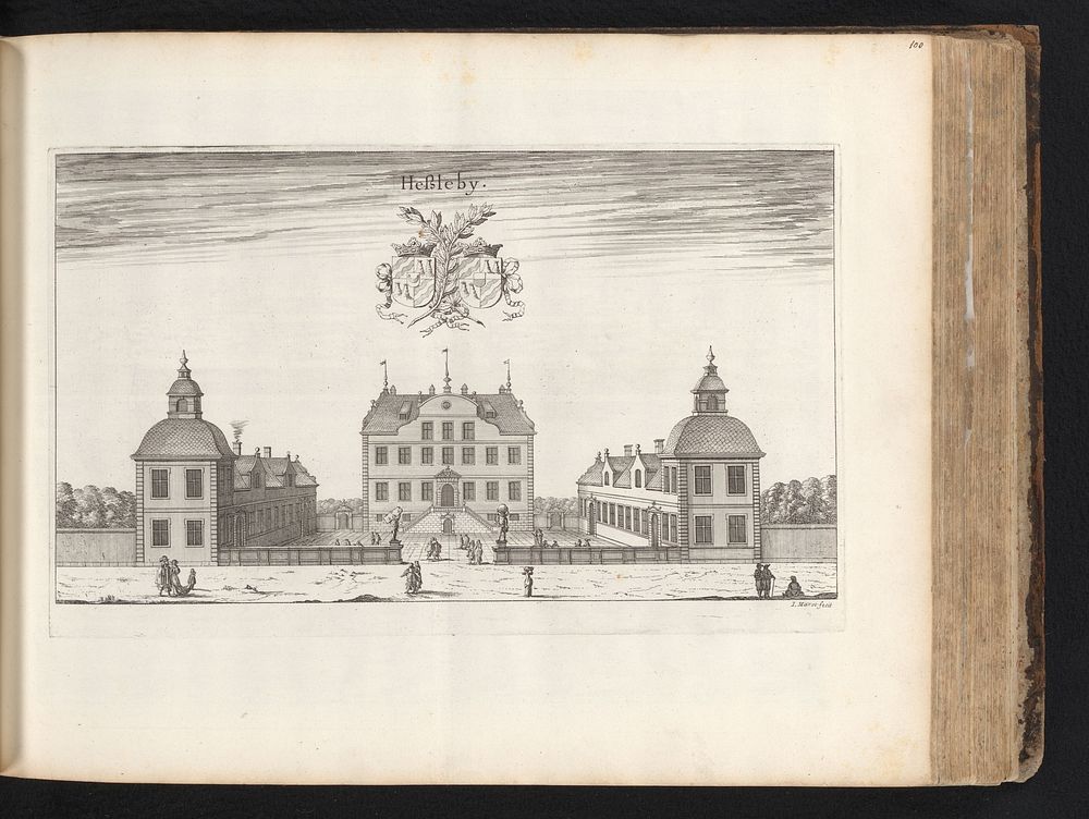 Gezicht op slot Hässelby (1679) by Jean Marot I and Erik Jönssen Dahlberg