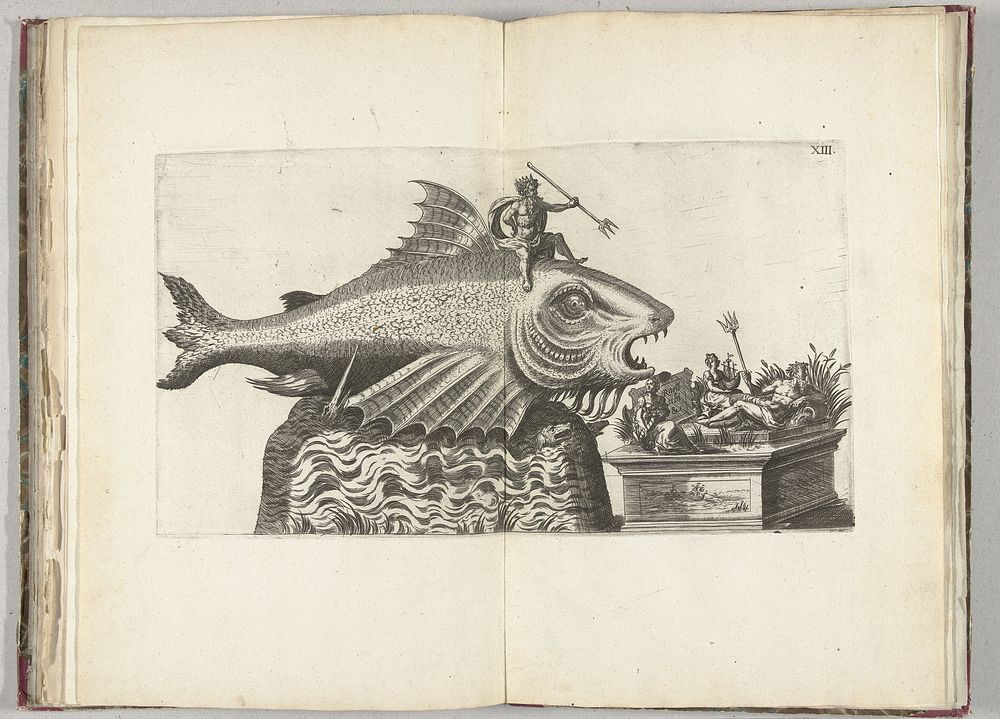 Het beeld van de walvis met Neptunus, 1582 (1582) by anonymous and Abraham de Bruyn
