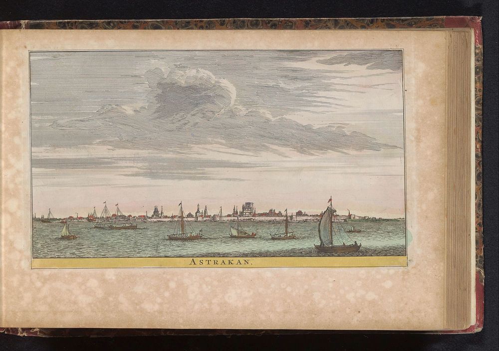 Gezicht op Astrakhan (1735) by anonymous and erven J Ratelband and Co
