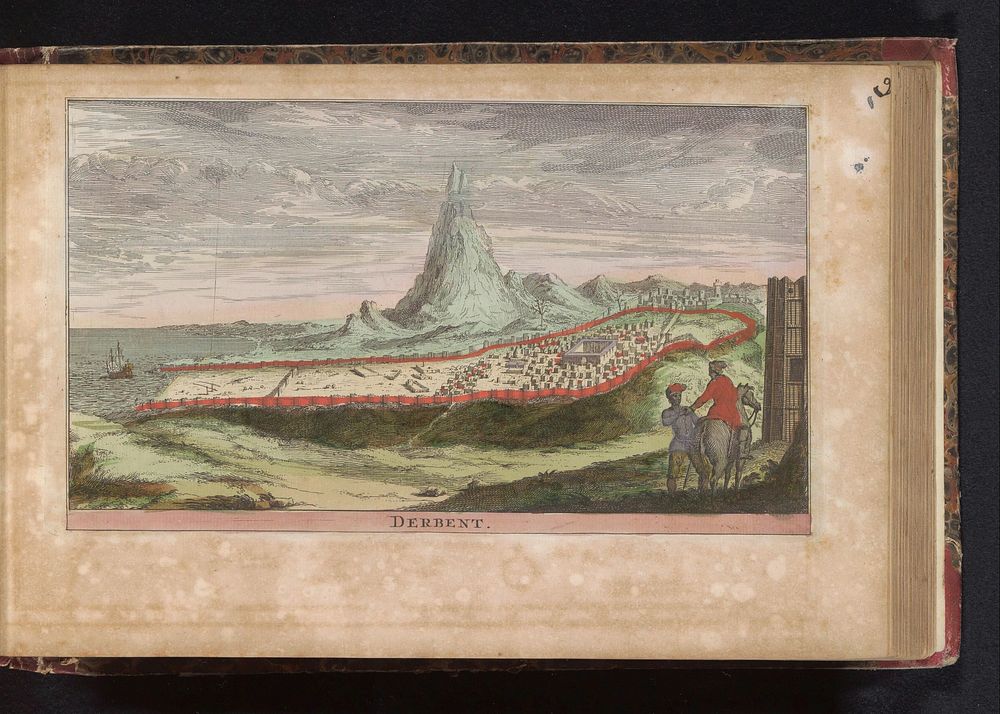 Gezicht op Derbent (1735) by anonymous and erven J Ratelband and Co