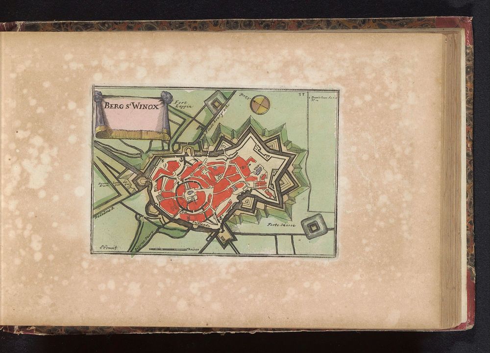 Plattegrond van Sint-Winoksbergen (1735) by Jan van Vianen and erven J Ratelband and Co