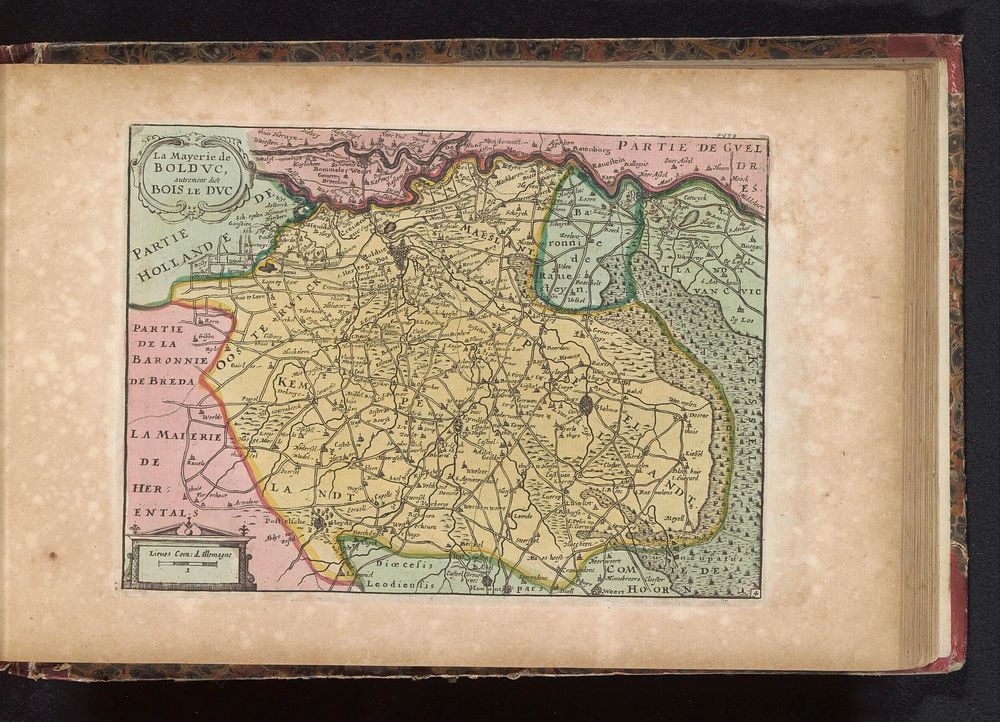 Kaart van de meierij van 's-Hertogenbosch (1735) by anonymous and erven J Ratelband and Co