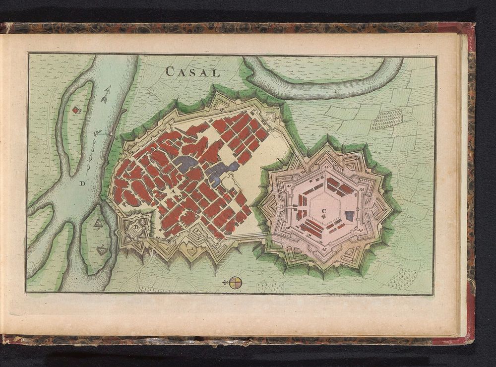 Plattegrond van Casale Monferrato (1735) by anonymous and erven J Ratelband and Co