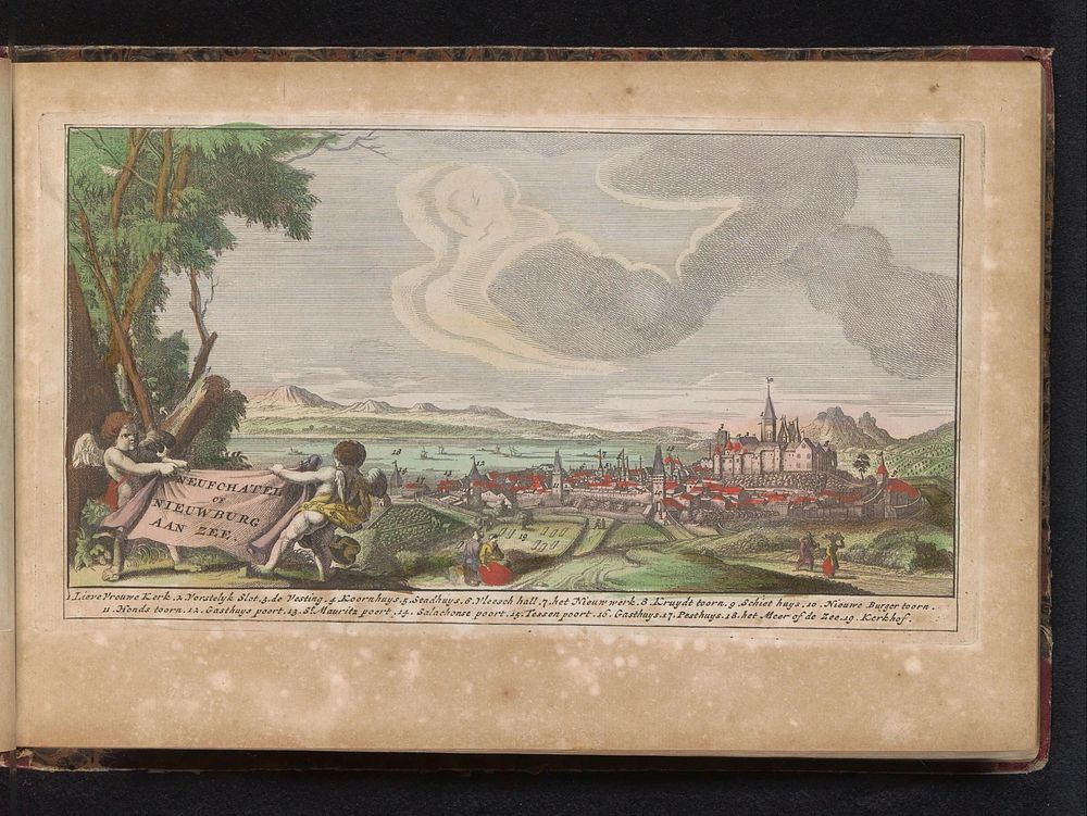 Gezicht op Neuchâtel (1735) by anonymous and erven J Ratelband and Co