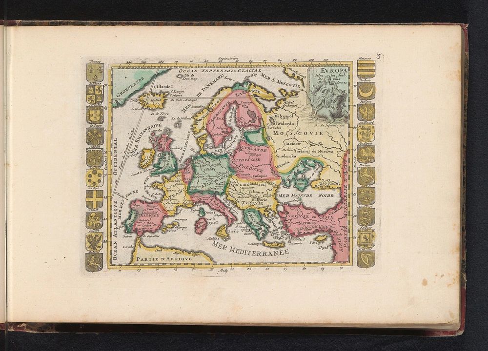 Kaart van Europa (1735) by anonymous, erven J Ratelband and Co and Daniel de Lafeuille