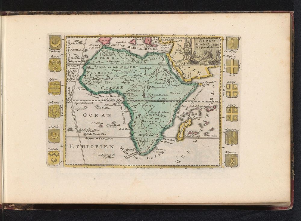 Kaart van Afrika (1735) by anonymous and erven J Ratelband and Co