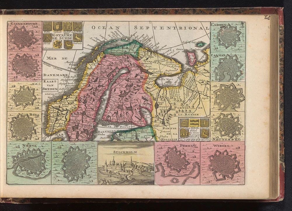 Kaart van Zweden (1735) by anonymous and erven J Ratelband and Co