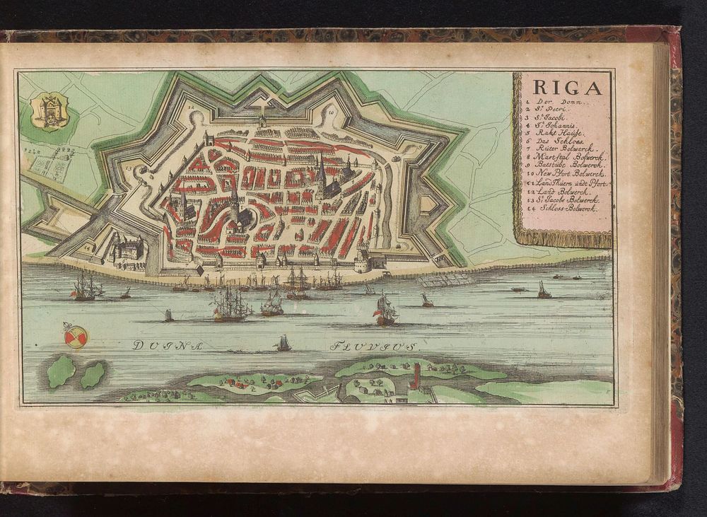 Plattegrond van Riga (1735) by anonymous and erven J Ratelband and Co
