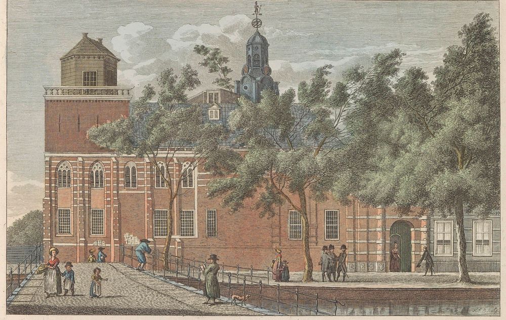 Academiegebouw te Leiden, ca. 1790 (1824 - 1825) by Carel Frederik Bendorp I, Jan Bulthuis and Evert Maaskamp