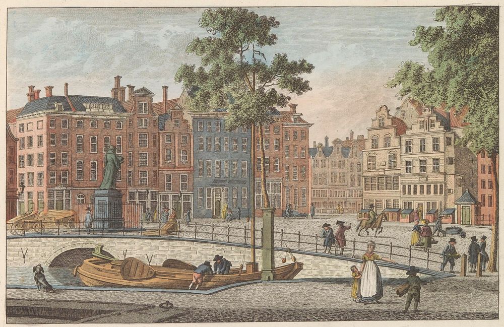 Grote Markt te Rotterdam, ca. 1790 (1824 - 1825) by Carel Frederik Bendorp I, Jan Bulthuis and Evert Maaskamp