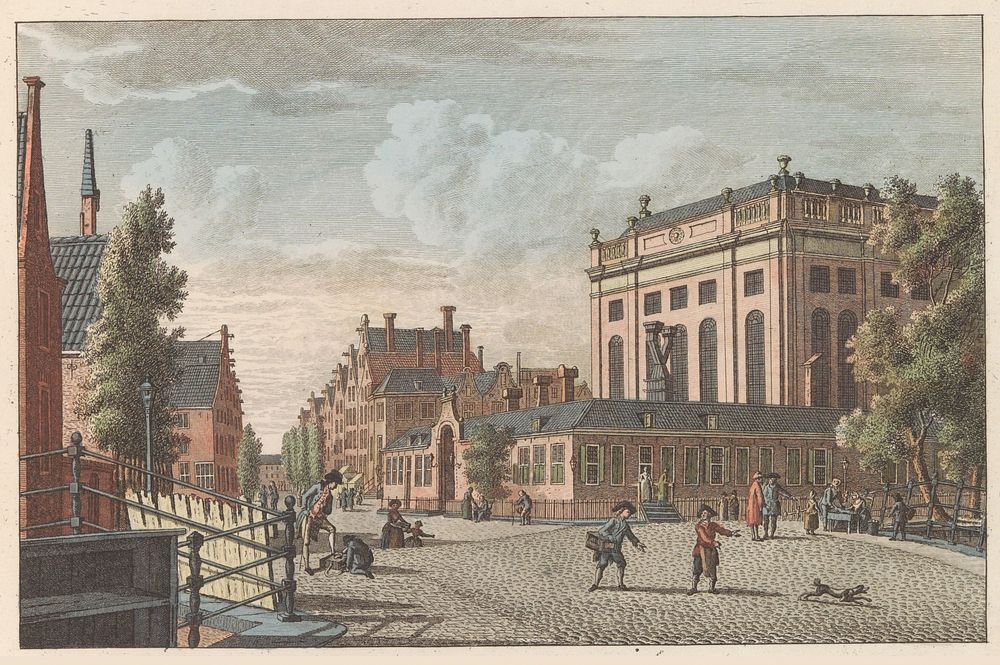 Portugese Synagoge te Amsterdam, ca. 1790 (1824 - 1825) by Carel Frederik Bendorp I, Jan Bulthuis and Evert Maaskamp