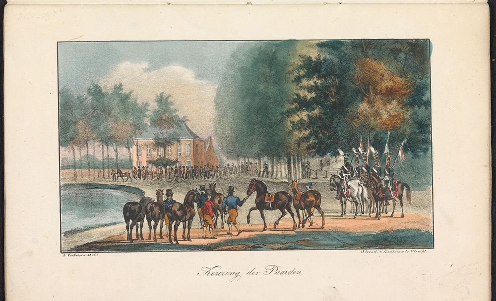 Keuring van paarden, 1826-1829 (1829) by Albertus Verhoesen, Albertus Verhoesen and Johannes Paulus Houtman