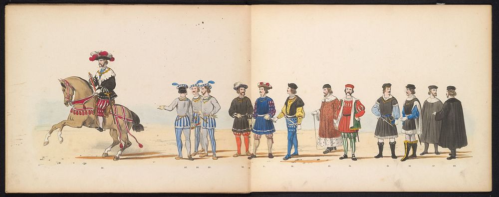 Maskerade van de Leidse studenten, 1855 (plaat 11) (1855) by Gerardus Johannes Bos, Pieter Willem Marinus Trap and C C van…