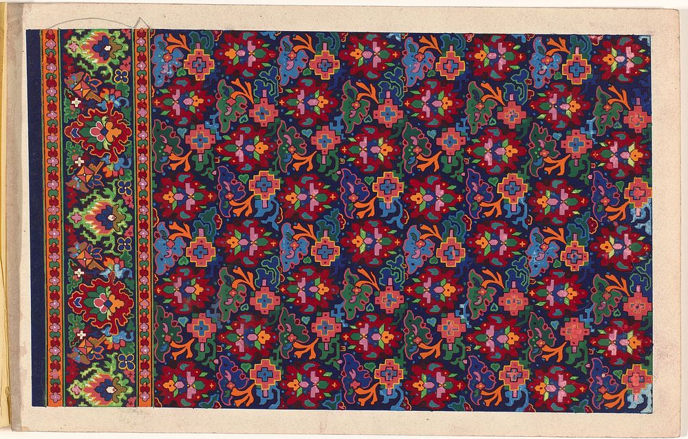 Ontwerp voor een tapijt (c. 1859) by anonymous, Deventer Tapijtfabriek and Firma Smaale