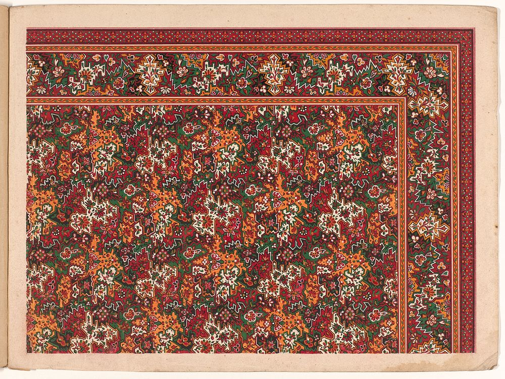 Ontwerp voor een tapijt (c. 1854 - c. 1864) by anonymous, Deventer Tapijtfabriek and Firma Smaale
