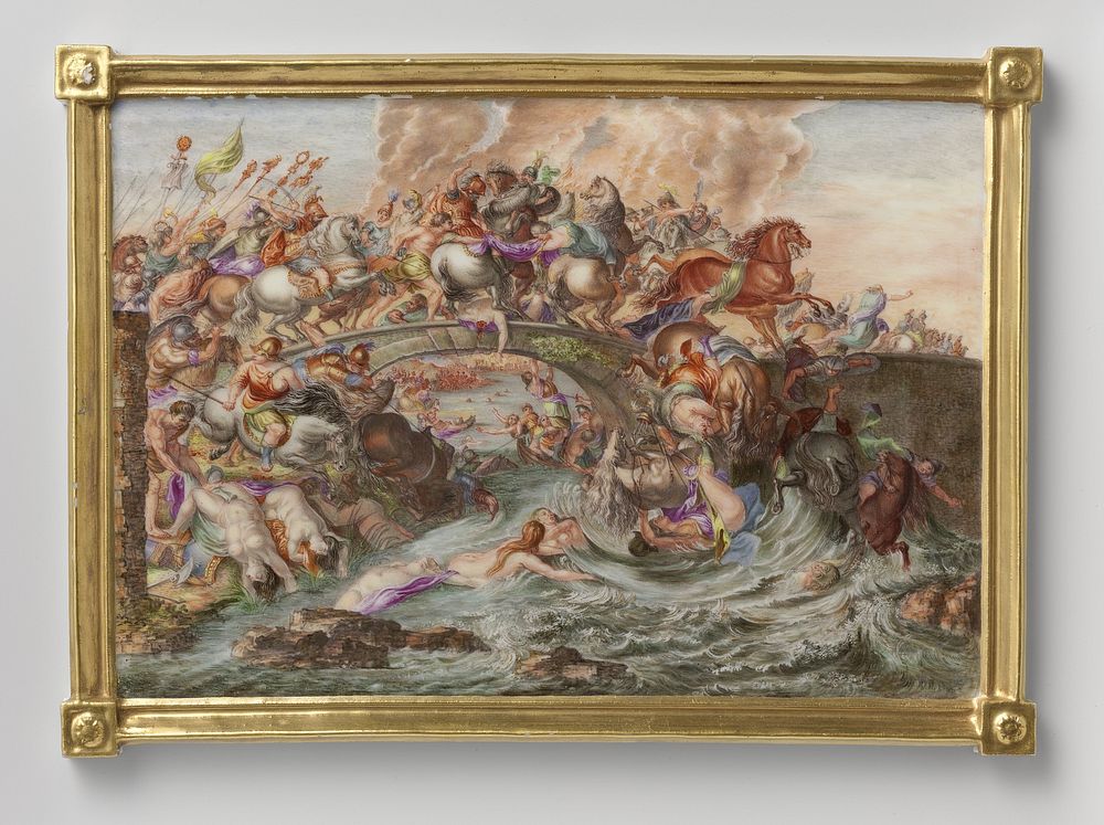 Plaque with the Battle of the Amazons (c. 1778 - c. 1782) by Manufactuur Oud Loosdrecht and Gaspard Duchange