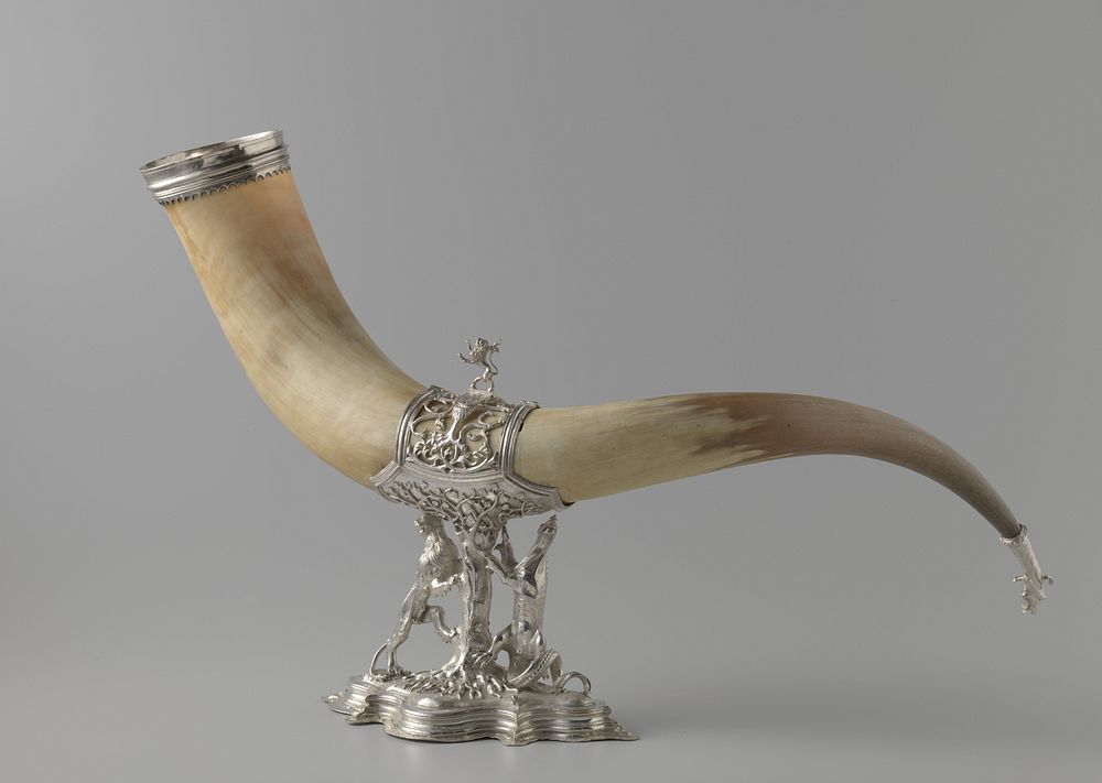 Drinking horn from the Amsterdam Company of Arquebusiers (1547) by Arent Cornelisz Coster