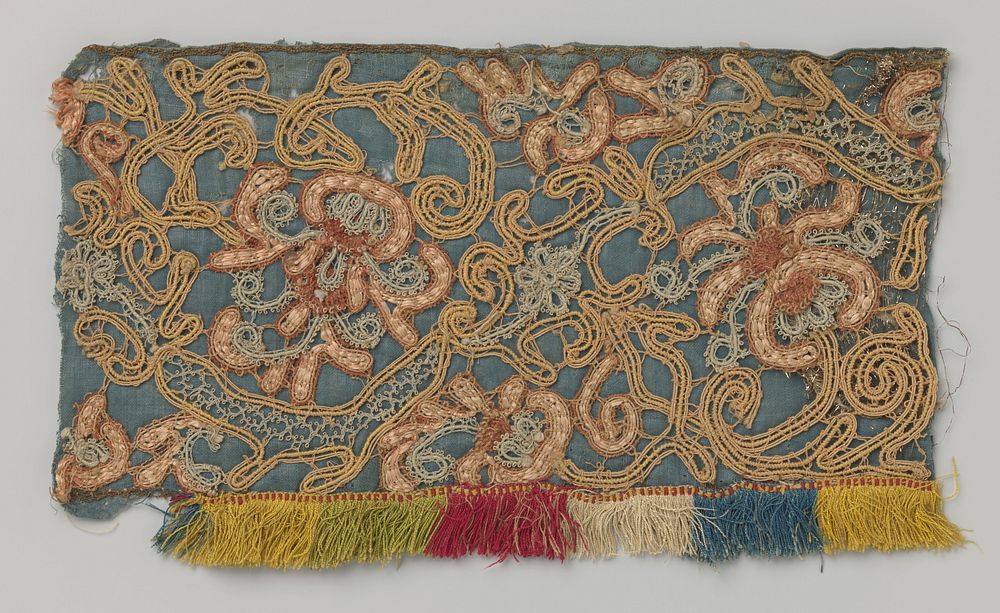 Rand, franje en galon in wol, zijde en gouddraad (c. 1600 - c. 1800) by anonymous