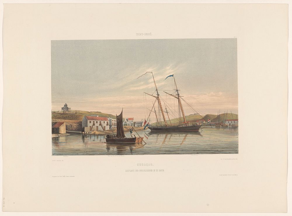 Haven van Willemstad (1860 - 1862) by jonkheer Jacob Eduard van Heemskerck van Beest, Gerard Voorduin, Steendrukkerij de…