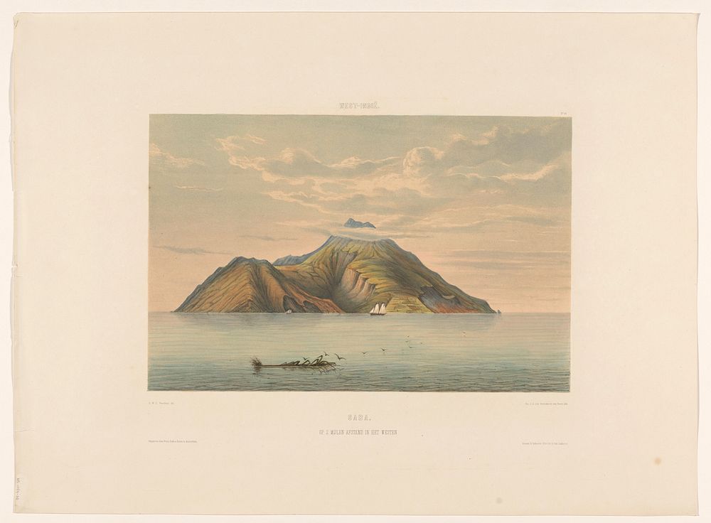 Saba (1860 - 1862) by jonkheer Jacob Eduard van Heemskerck van Beest, Gerard Voorduin, Steendrukkerij de Industrie and Frans…