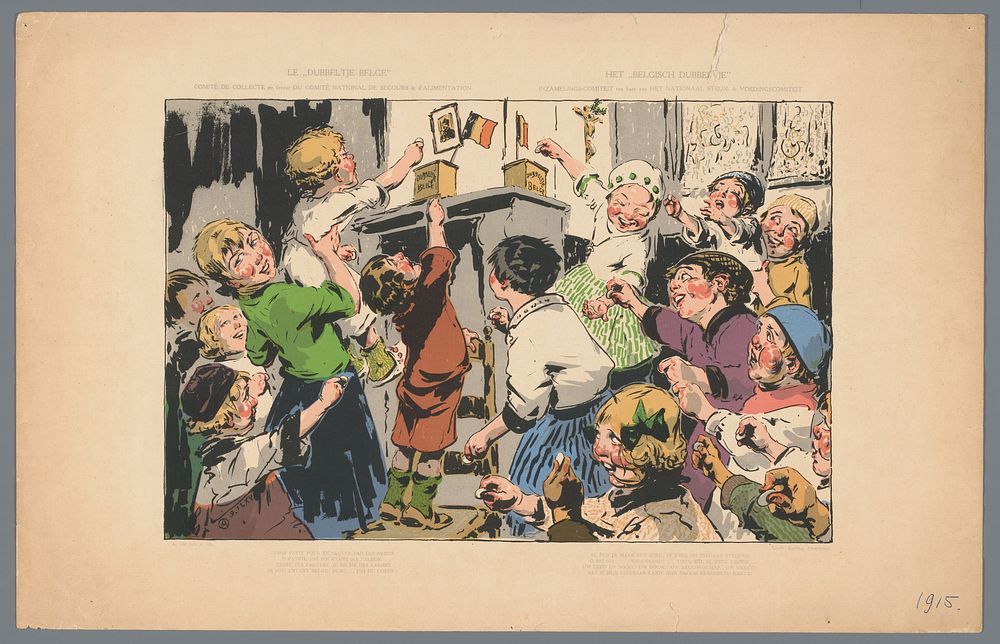 Le 'Dubbeltje Belge' / Het 'Belgisch Dubbeltje' (1915) by Alfred Ost, Kotting and Inzamelings comiteit t b v het Nationaal…