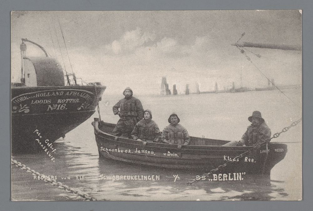 Redders van elf schipbreukelingen v/h "SS Berlin" (1907) by I Frank and Cohen, Levie Coltof and Abraham Coltof