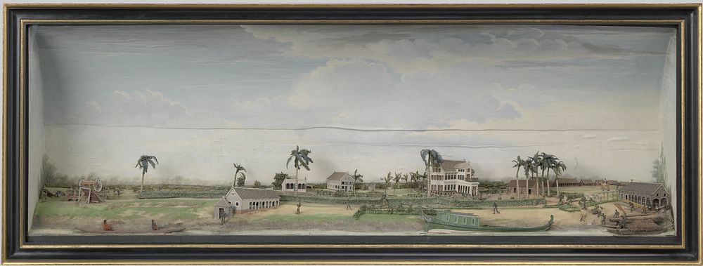 Diorama of the Zeezigt Coffee and Cotton Plantation (c. 1815 - c. 1821) by Gerrit Schouten