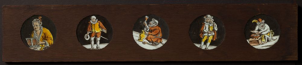 Vijf afbeeldingen van mannen -en vrouwenfiguren. (1720 - 1750) by anonymous
