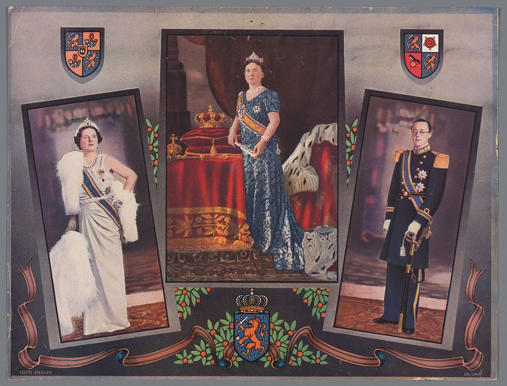 40-Jarig regeringsjubileum van koningin Wilhelmina (1938) by Franz Ziegler and De Unie