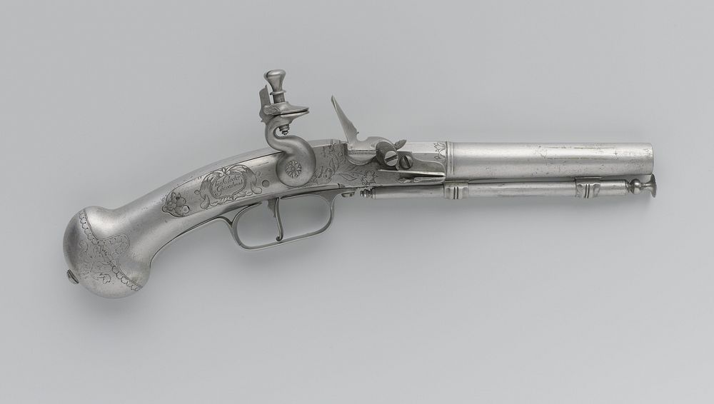 Vuursteenzakpistool met ijzeren lade (1655 - 1660) by Jan Cloeter