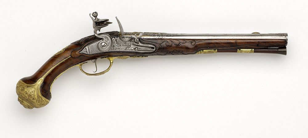 Vuursteenpistool/ vuursteengeweer (1710 - 1720) by Barend Penterman