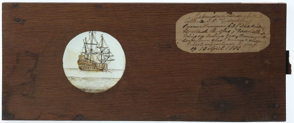 Beweegbare plaat van een schip op zee (c. 1700 - c. 1800) by anonymous