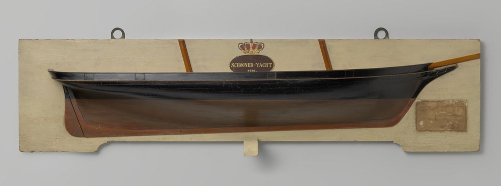 Half Model of a Schooner Yacht (1850) by Rijkswerf Vlissingen