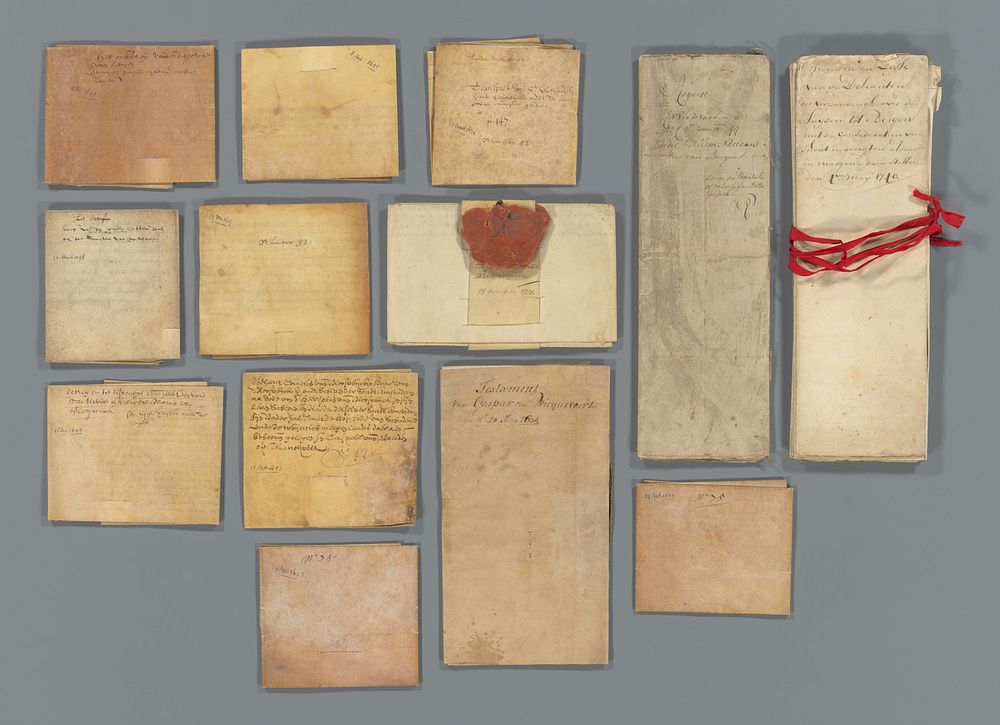 Diverse eigendomsbewijzen en andere juridische documenten met betrekking tot het geslacht Rendorp (1598 - 1799) by diverse…