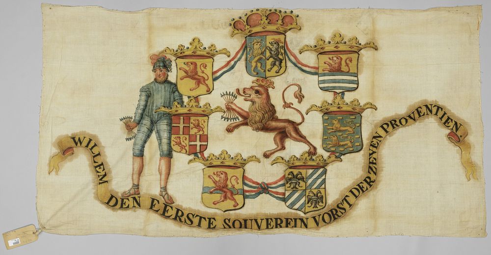 Fragment van de Nederlandse vlag (c. 1840) by anonymous