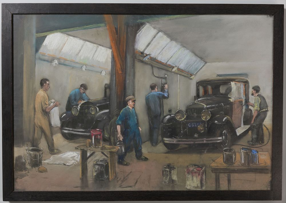 Autowerkplaats van de Amsterdamsche Rijtuig Maatschappij (ARM) (1913 - 1948) by Herman Heijenbrock