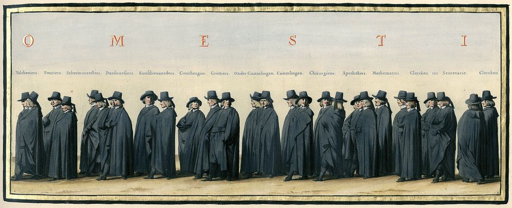 De begrafenisstoet van Frederik Hendrik, plaat nr. 05 (1651) by Pieter Nolpe, Pieter Jansz Post, Pieter Jansz Post and…