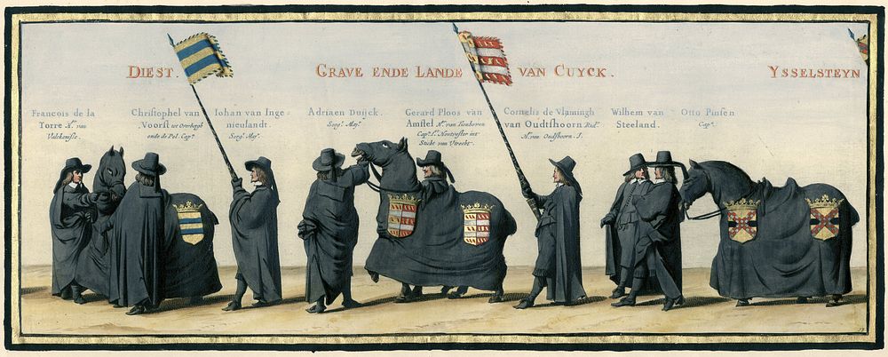 De begrafenisstoet van Frederik Hendrik, plaat nr. 13 (1651) by Pieter Nolpe, Pieter Jansz Post, Pieter Jansz Post and…