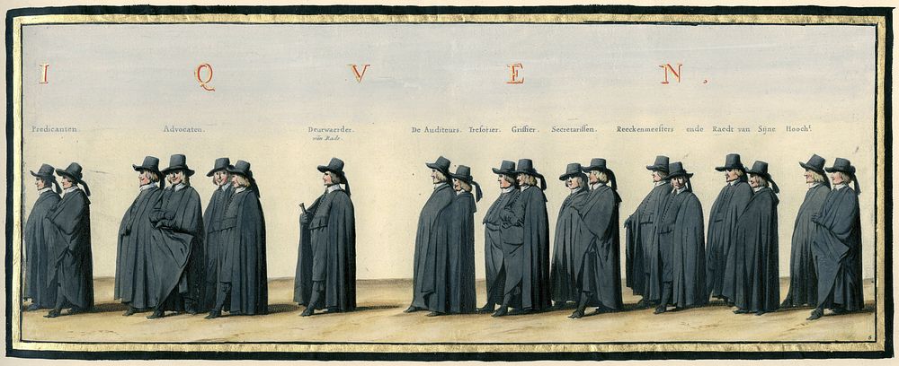 De begrafenisstoet van Frederik Hendrik, plaat nr. 8 (1651) by Pieter Nolpe, Pieter Jansz Post, Pieter Jansz Post and…